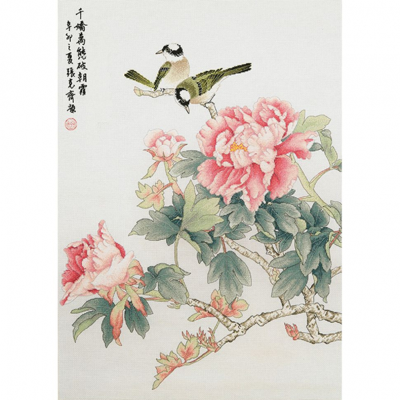 Набор для вышивания крестом XIU CRAFTS арт.2030817 Аромат пиона 63,5х44,5 см