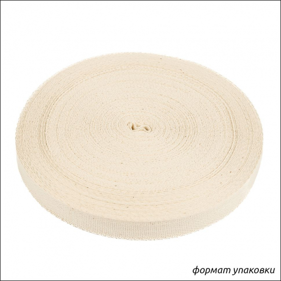 Тесьма киперная 15 мм хлопок 1,8г/см арт.12.2С-253.15.БЕЛ/50 цв.суровый уп.50м