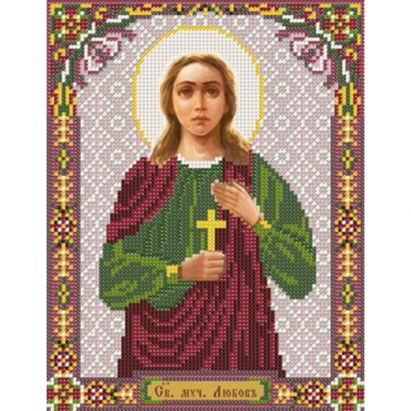 Набор для вышивания бисером НОВА СЛОБОДА арт.С9130 Св.Мч.Любовь 18х23 см