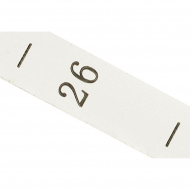 Размерники полиэстер 26 белый 10х25 мм ТВ в рул. 300 шт