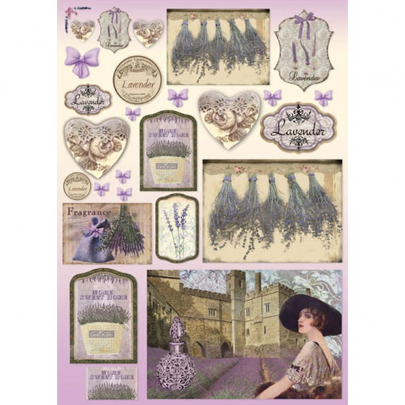 63808_Карта для декупажа "Лаванда"