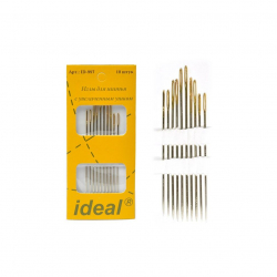 Иглы швейные ручные IDEAL арт.ID-997 (0340-0997) с увеличенным ушком, уп.10 игл