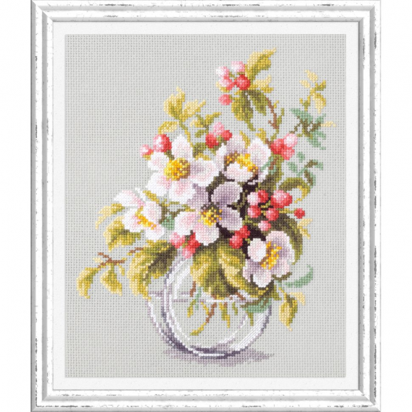 Набор для вышивания ЧУДЕСНАЯ ИГЛА арт.100-011 Яблоневый цвет 18х23 см