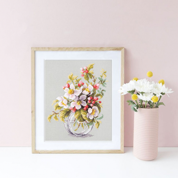 Набор для вышивания ЧУДЕСНАЯ ИГЛА арт.100-011 Яблоневый цвет 18х23 см