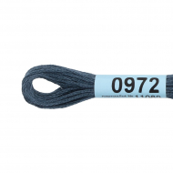 Нитки для вышивания Gamma мулине (0820-3070) 100% хлопок 24 x 8 м цв.0972 т.серый