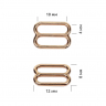 Пряжка регулятор для бюстгальтера металл TBY-810 10мм цв.золото, уп.1000шт
