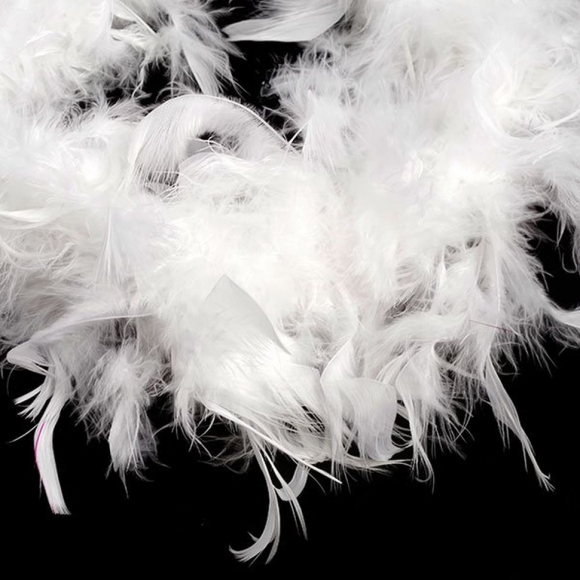 Боа - перо арт.FBY-50-1 уп.50±3г цв.белый дл.2м