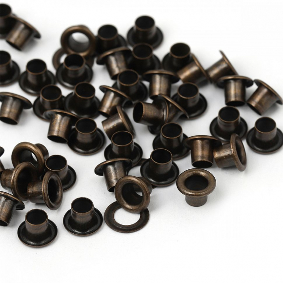 Люверсы сталь New Star №1,7 (? 3,7мм, h 4,56мм) цв.антик уп.500шт