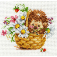 Набор для вышивания АЛИСА арт.0-113 Ежик в ромашках 13х11 см