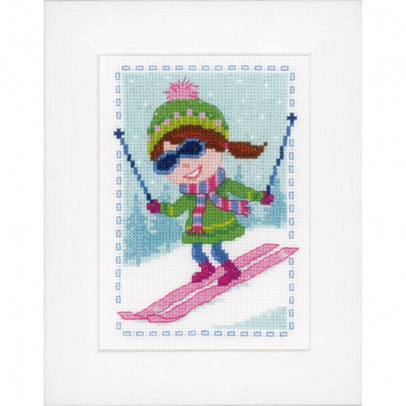 Набор для вышивания VERVACO арт.PN-0147936 Лыжница 13х18 см