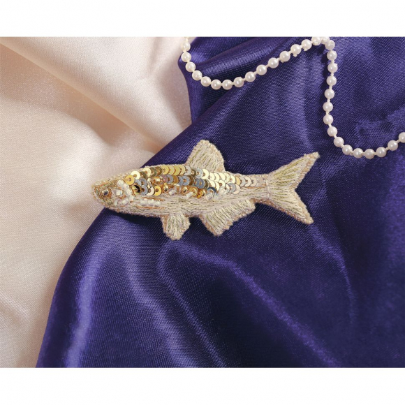 Набор для вышивания PANNA Живая картина арт. JK-2228 Брошь. Золотая рыбка 6,5х3 см