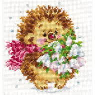 Набор для вышивания АЛИСА арт.0-89 Весенний ежик 11х13 см Набор для вышивания АЛИСА арт.0-89 Весенний ежик 11х13 см