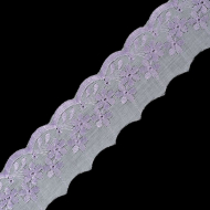 Кружево шитье арт.ТСВ-20S5 (2385) шир.5см цв.164 бл.сиреневый 100% п/э, уп.13,71м