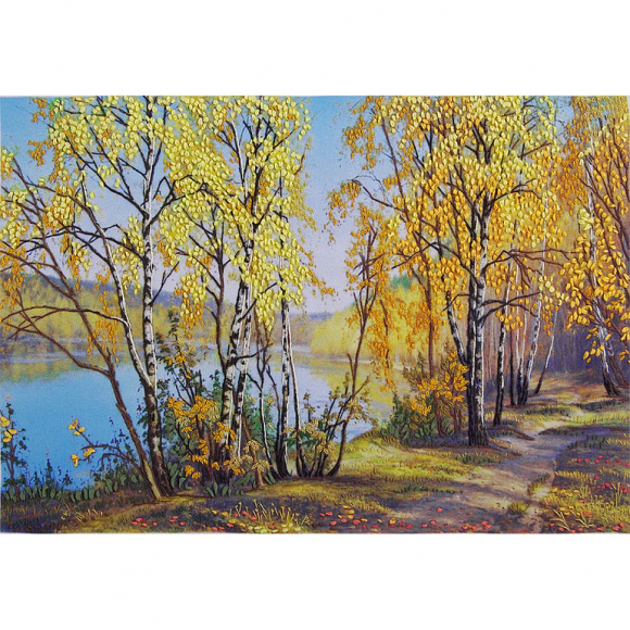 Набор для вышивания PANNA Живая картина арт. JK-2059 Золотая роща 28,5х19,5 см