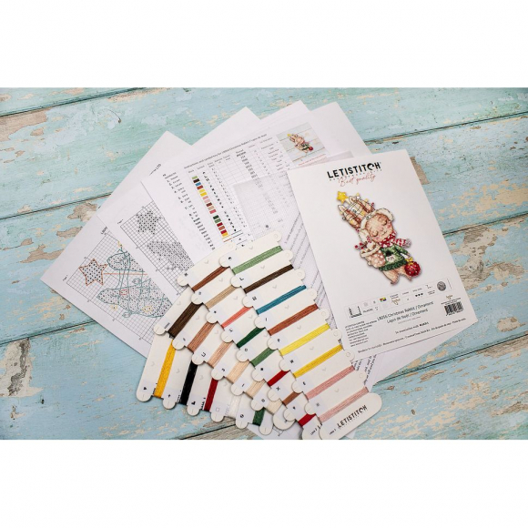 Набор для вышивания LETI арт. L8056 Рождественский Кролик 14х8 см