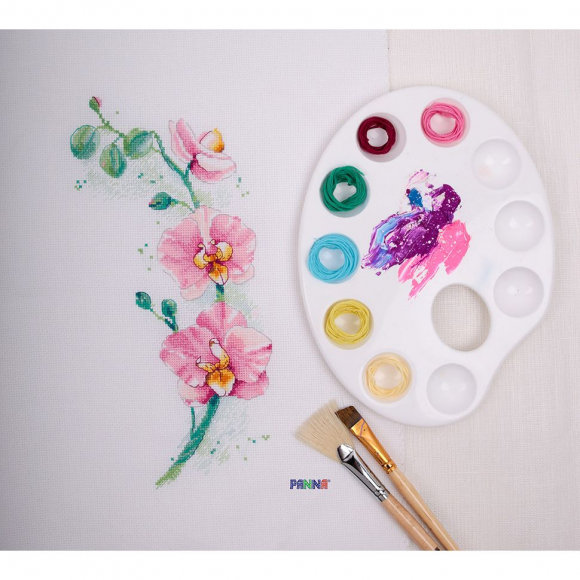 Набор для вышивания PANNA арт. C-1887 Орхидея 18х30 см