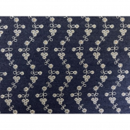 Ткань джинс FD Волна КЛ.26001 (40%п/э, 60%х/б) 48х50см цв.т.синий