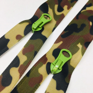 Молния спираль №7 два замка 95см водостойкая хаки Молния спираль №7 два замка 95см водостойкая хаки