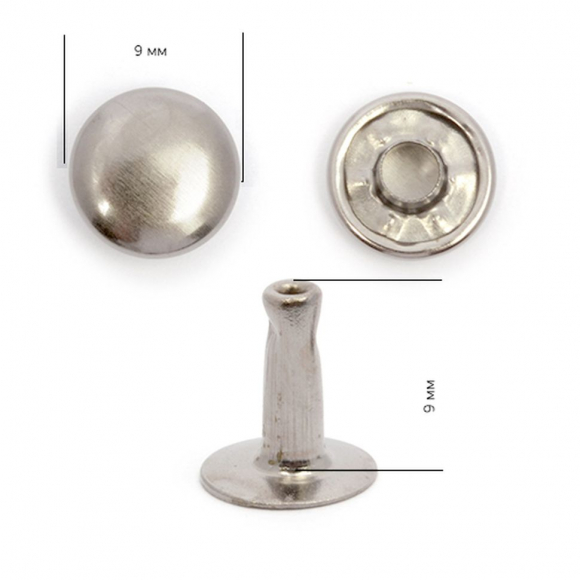 Хольнитены сталь New Star №33,5 9х8 (8,9мм) цв. никель уп. 500шт