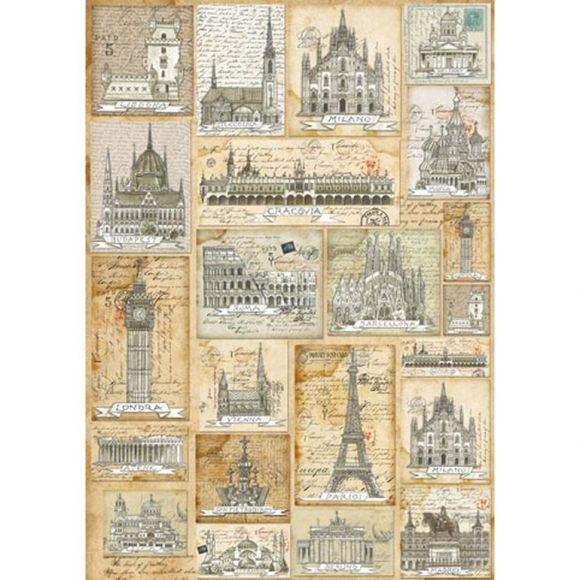 63810_Карта для декупажа "Сapital of the world"