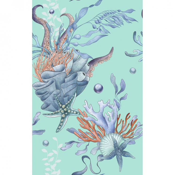 Ткань для пэчворка PEPPY Морские Глубины 135 г/м? 100% хлопок цв.МГ- 06 бирюзовый уп.50х50 см