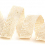 Тесьма киперная 10 мм хлопок 2,5г/см арт.TBY.CT10100 цв.F100 суровый уп.50м