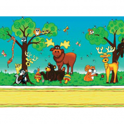 Ткань для пэчворка PEPPY Forest Friends Panel 4520 146 г/м? 100% хлопок цв.25255 MUL1 уп.60х110 см