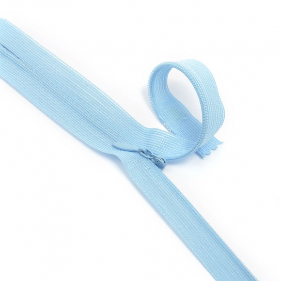 Молния MaxZipper пласт. потайная №3 20см н/р цв.F184 голубой уп.50шт