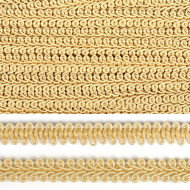 Тесьма TBY Шанель плетеная шир.12мм 0384-0016 цв.086 бежевый уп.18,28м
