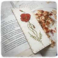 184678_Набор для вышивания закладки "Мак на белом"