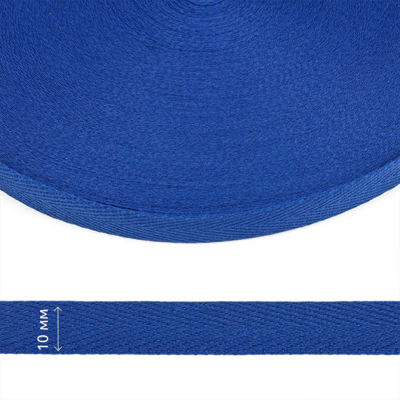 Тесьма киперная 10 мм хлопок 1,8г/см арт.08с-3495 цв.т.васильковый уп.50м