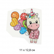 Термотрансфер арт.TBY.1288 Единорог 11х12,8см, уп.10шт