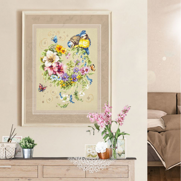 Набор для вышивания ЧУДЕСНАЯ ИГЛА арт.100-142 Мелодия сердца 26х34 см