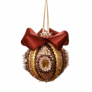 Набор для творчества Новогодний шар из пайеток арт.ВМ.ШП23 Коричневый