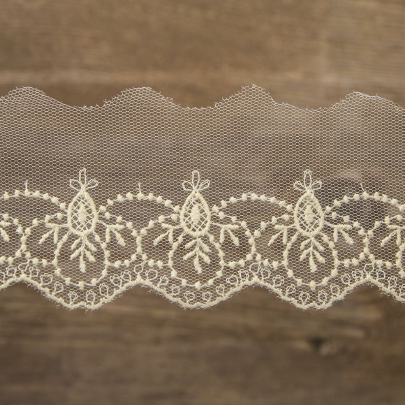 178109_Кружево-вышивка на тюле, 32 мм, 14,6 м
