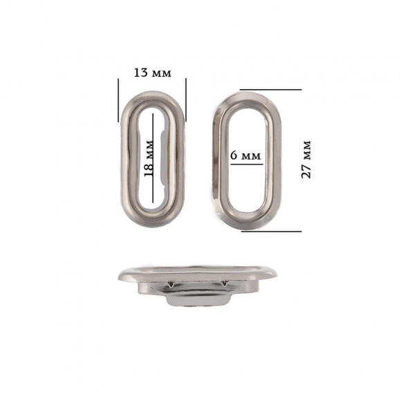 Люверс для бейсболок арт.TBY-6182019-1 разм 6х18мм цв.никель уп.500шт Люверс для бейсболок арт.TBY-6182019-1 разм 6х18мм цв.никель уп.500шт