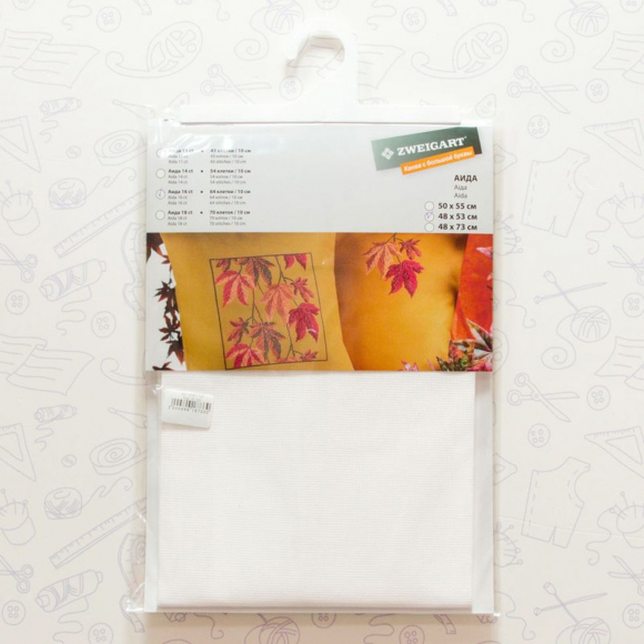 16149_Канва в упаковке Aida 16 ct, 48 x 53 см, цвет №100
