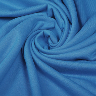 Ткань трикотаж Футер 2х нитка начес с лайкрой 190г опененд 100+100см голубика 17-4139 уп.6м