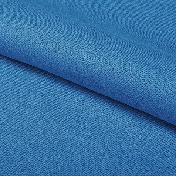 Ткань трикотаж Футер 2х нитка начес с лайкрой 190г опененд 100+100см голубика 17-4139 уп.6м