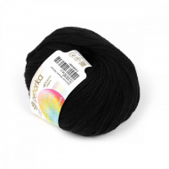 Пряжа для вязания ПЕХ Детский каприз тёплый (50% мериносовая шерсть, 50% фибра) 10х50г/125м цв.002 черный