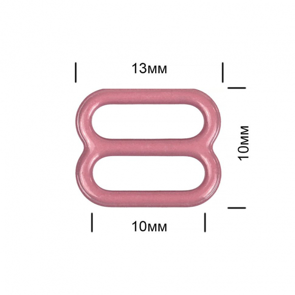 Пряжка регулятор для бюстгальтера металл TBY-57760 10мм цв.S256 розовый рубин, уп.100шт