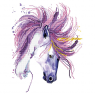 Кристальная мозаика на холсте ФРЕЯ арт.ALV-66 Единорог 40х30 см