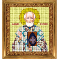 Набор для вышивания ювелирным бисером КРАСА И ТВОРЧЕСТВО арт.41113 Св. Николай 9,8х11 см