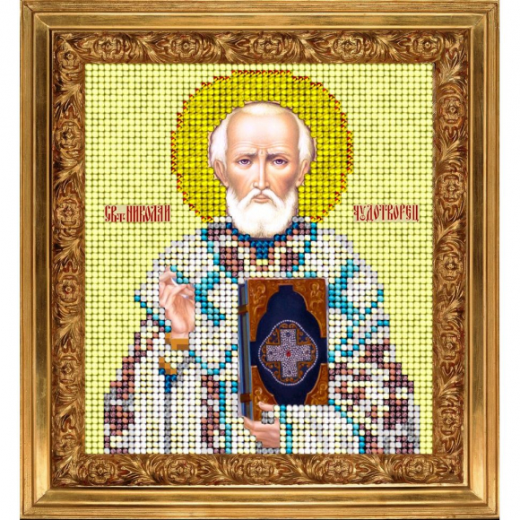 Набор для вышивания ювелирным бисером КРАСА И ТВОРЧЕСТВО арт.41113 Св. Николай 9,8х11 см Набор для вышивания ювелирным бисером КРАСА И ТВОРЧЕСТВО арт.41113 Св. Николай 9,8х11 см