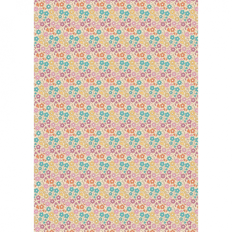 Ткани для пэчворка в рулонах КРОШКИ-МАТРЁШКИ 112 см 100% хлопок (в метрах) КМ-13 кремовый