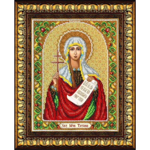 Набор для вышивания бисером ПАУТИНКА арт.Б-1022 Св.Мученица Татиана 20х25 см