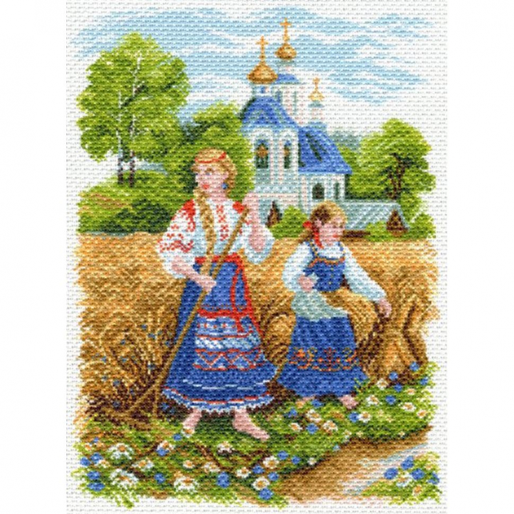 Рисунок на канве МАТРЕНИН ПОСАД арт.37х49 - 1566 Сенокос