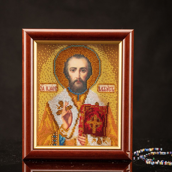 Набор для вышивания бисером КРОШЕ арт. В-347 Св.Иоанн Златоуст 12х14,5 см