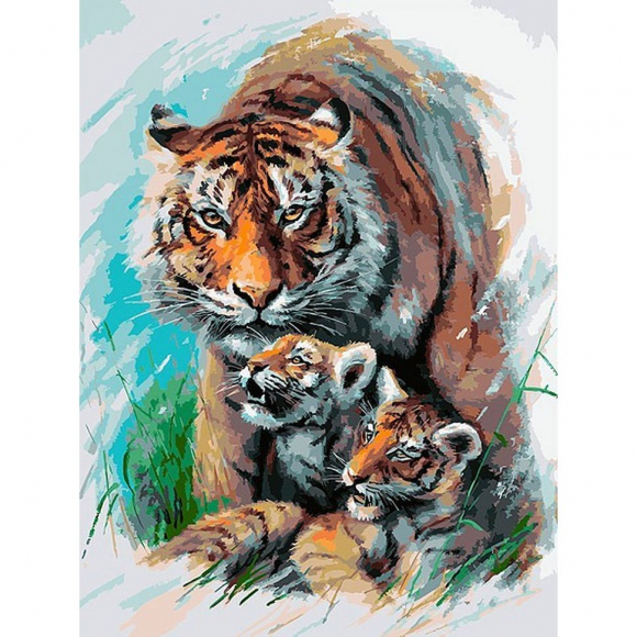 Картины по номерам Белоснежка арт.БЛ.270-AS Попробуй подойди 30х40 см