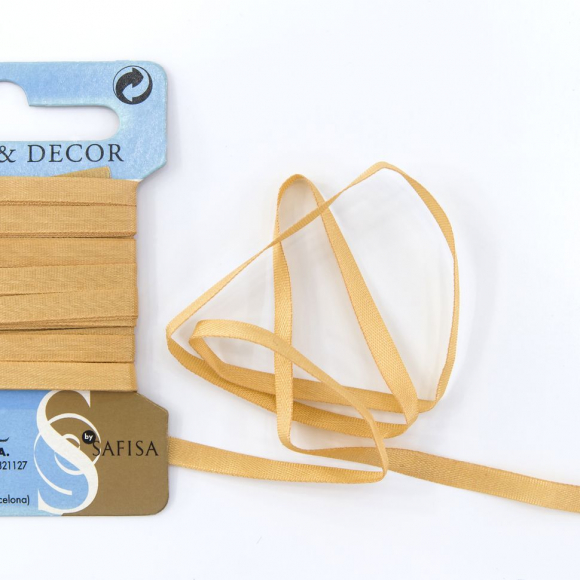 32218_Лента для вышивания SAFISA на блистере, 4 мм, 5 м, цвет 54, темно-бежевый